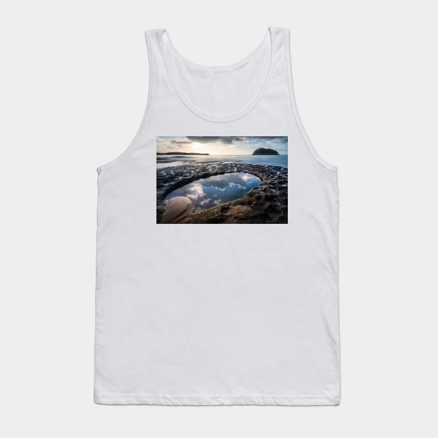 Sky reflections in a rockpool on the nsw central coast near lion island Tank Top by Geoff79